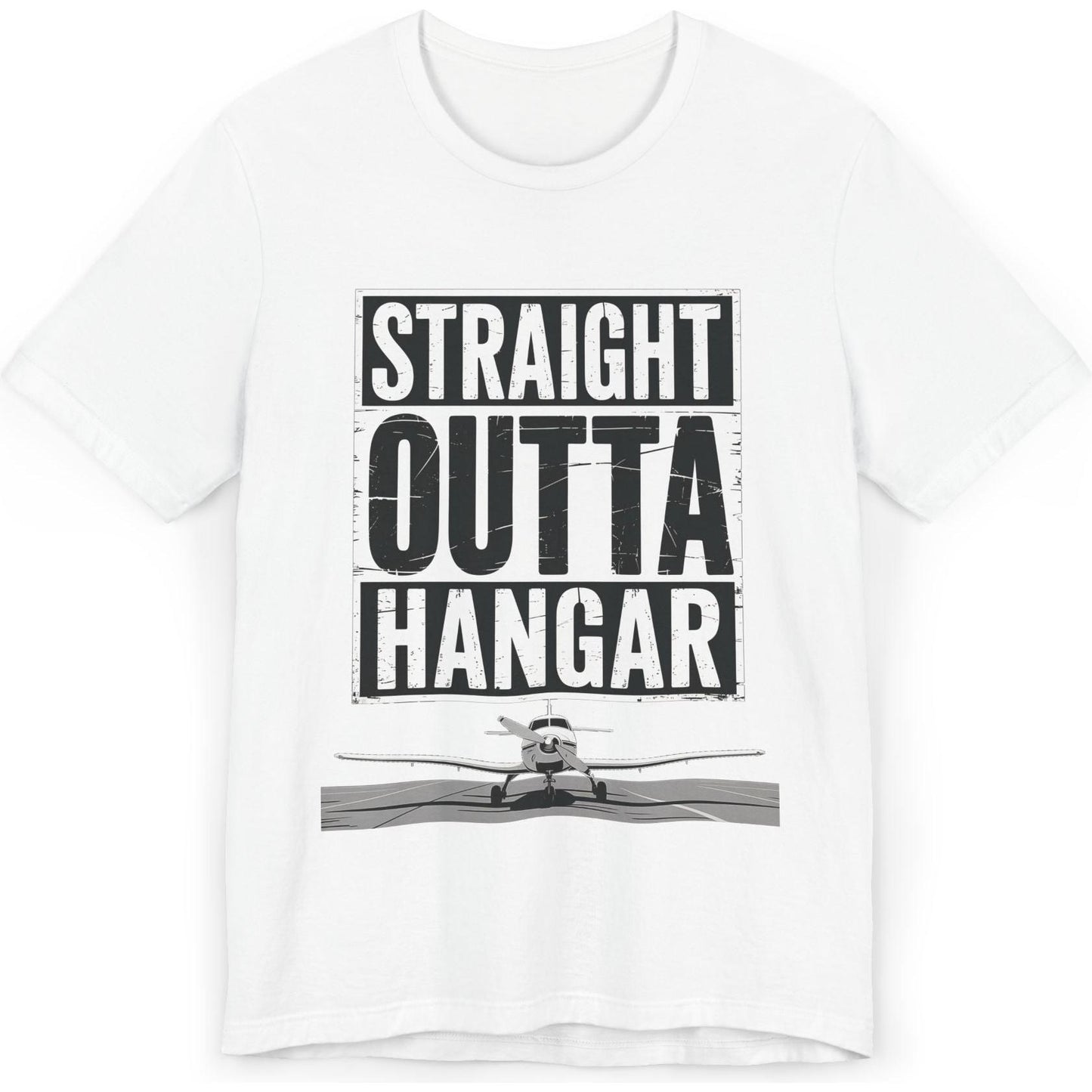 Straight Outta Hangar - aviation T-Shirt