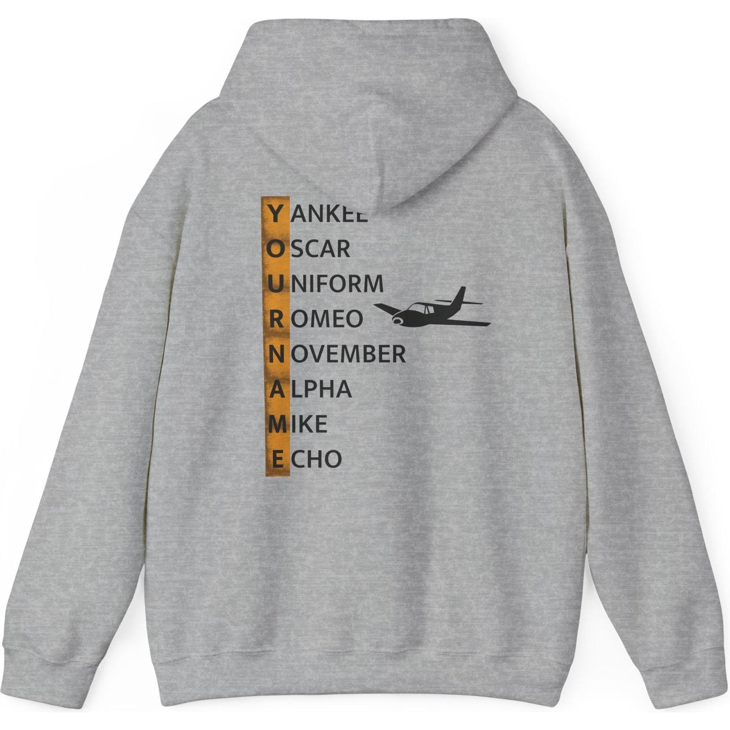 Your Name in NATO Phonetic Alphabet Personalized Aviation Hoodie