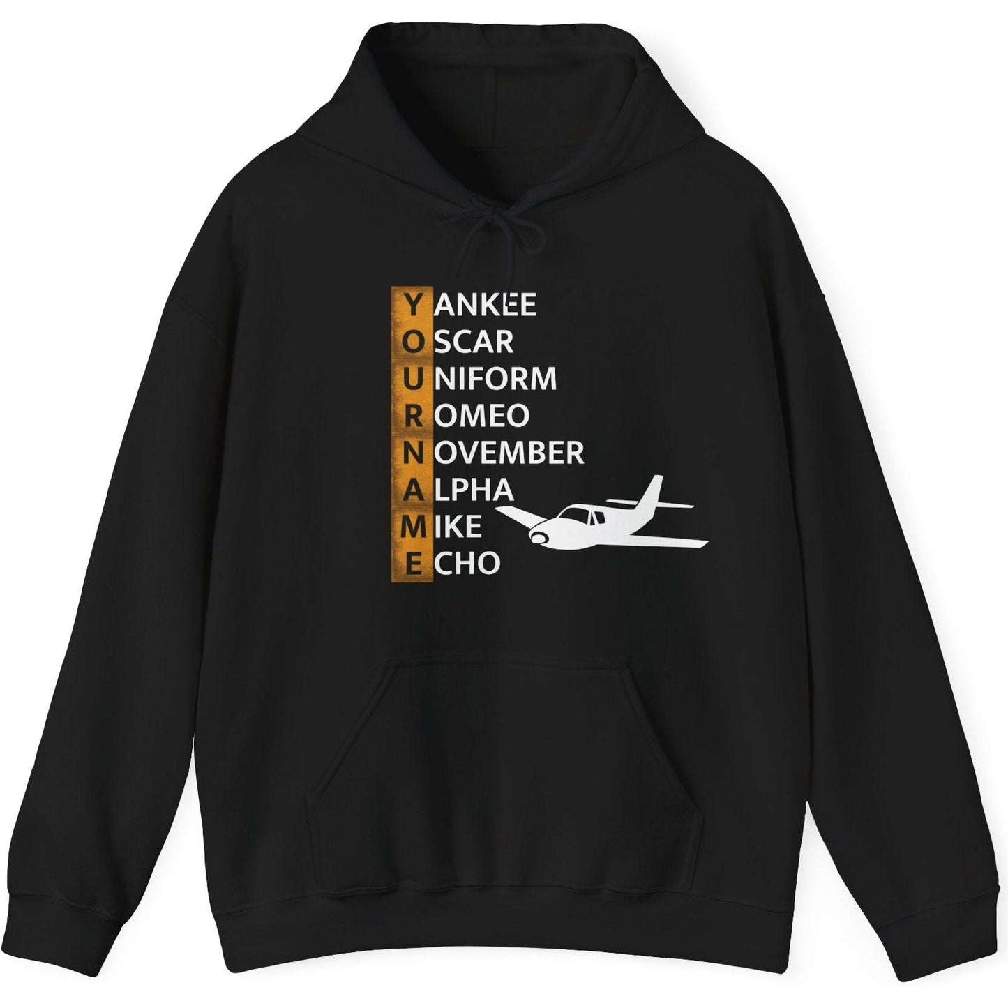 Your Name in NATO Phonetic Alphabet Personalized Aviation Hoodie