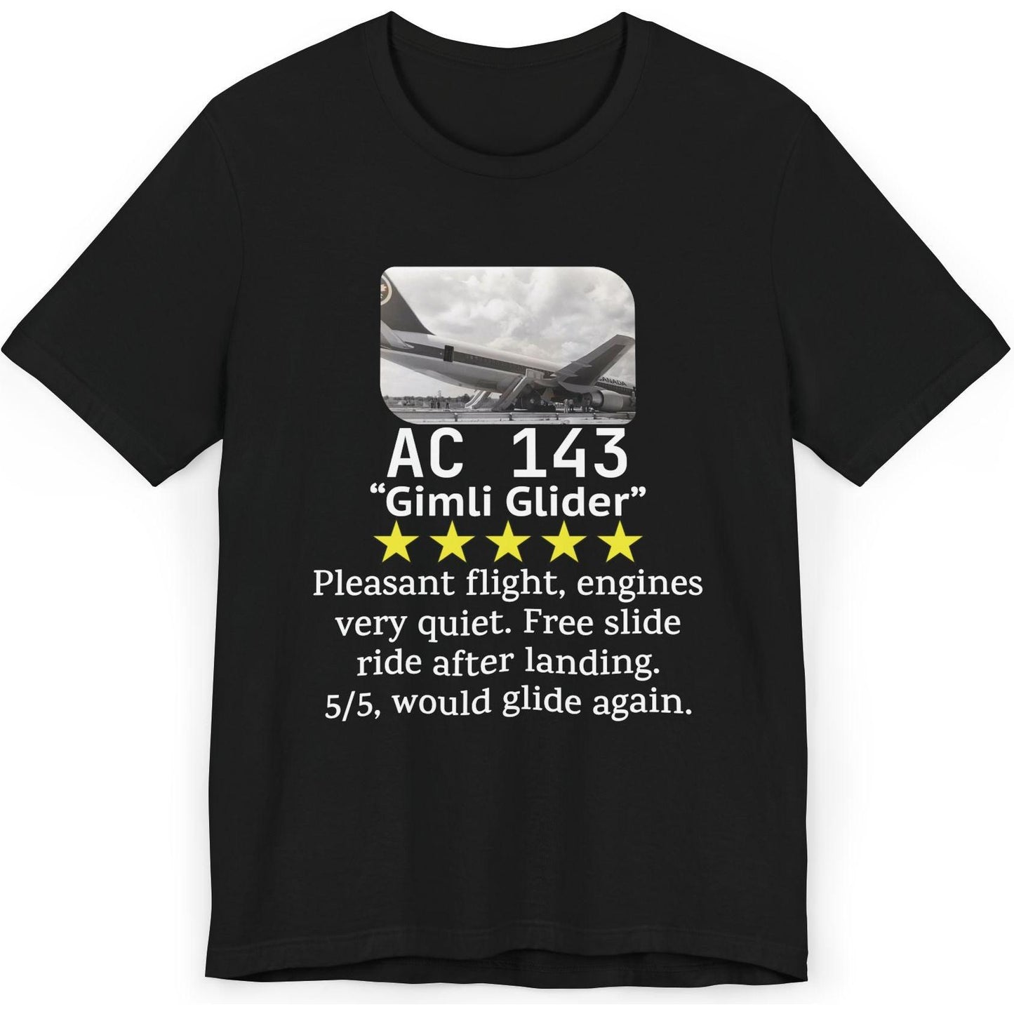 AC 149 flight review, Gimli Glider - aviation fan's T-Shirt