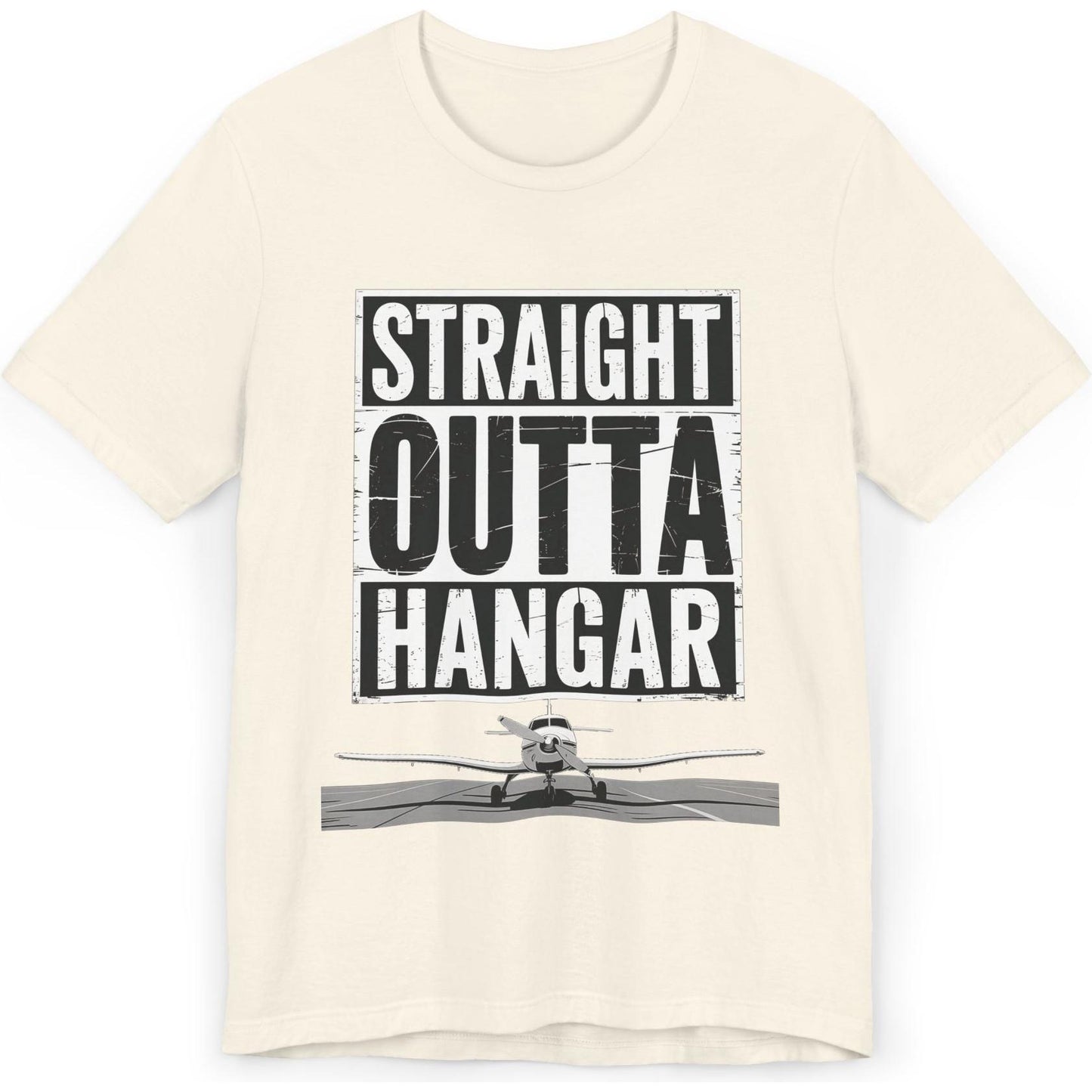 Straight Outta Hangar - aviation T-Shirt