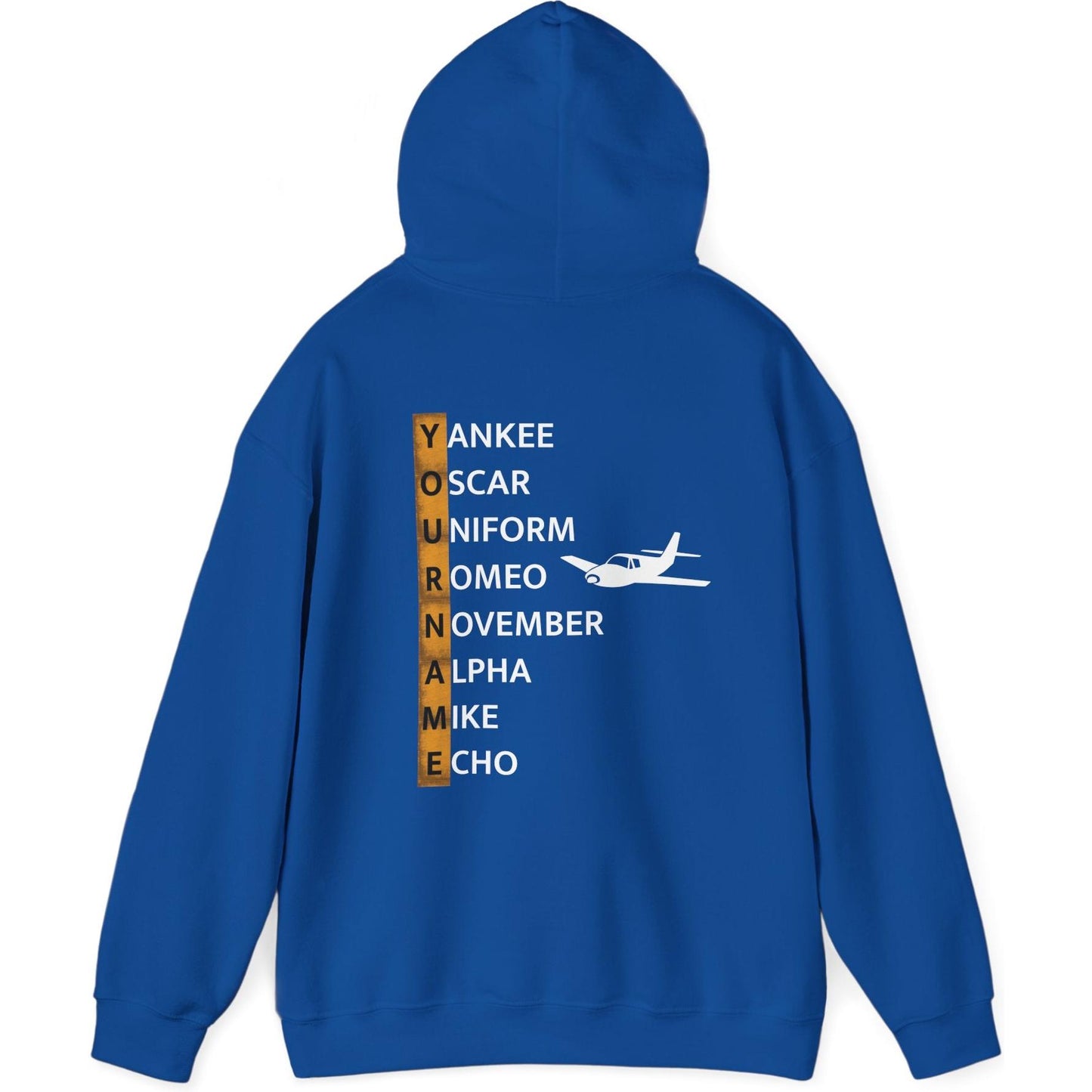 Your Name in NATO Phonetic Alphabet Personalized Aviation Hoodie