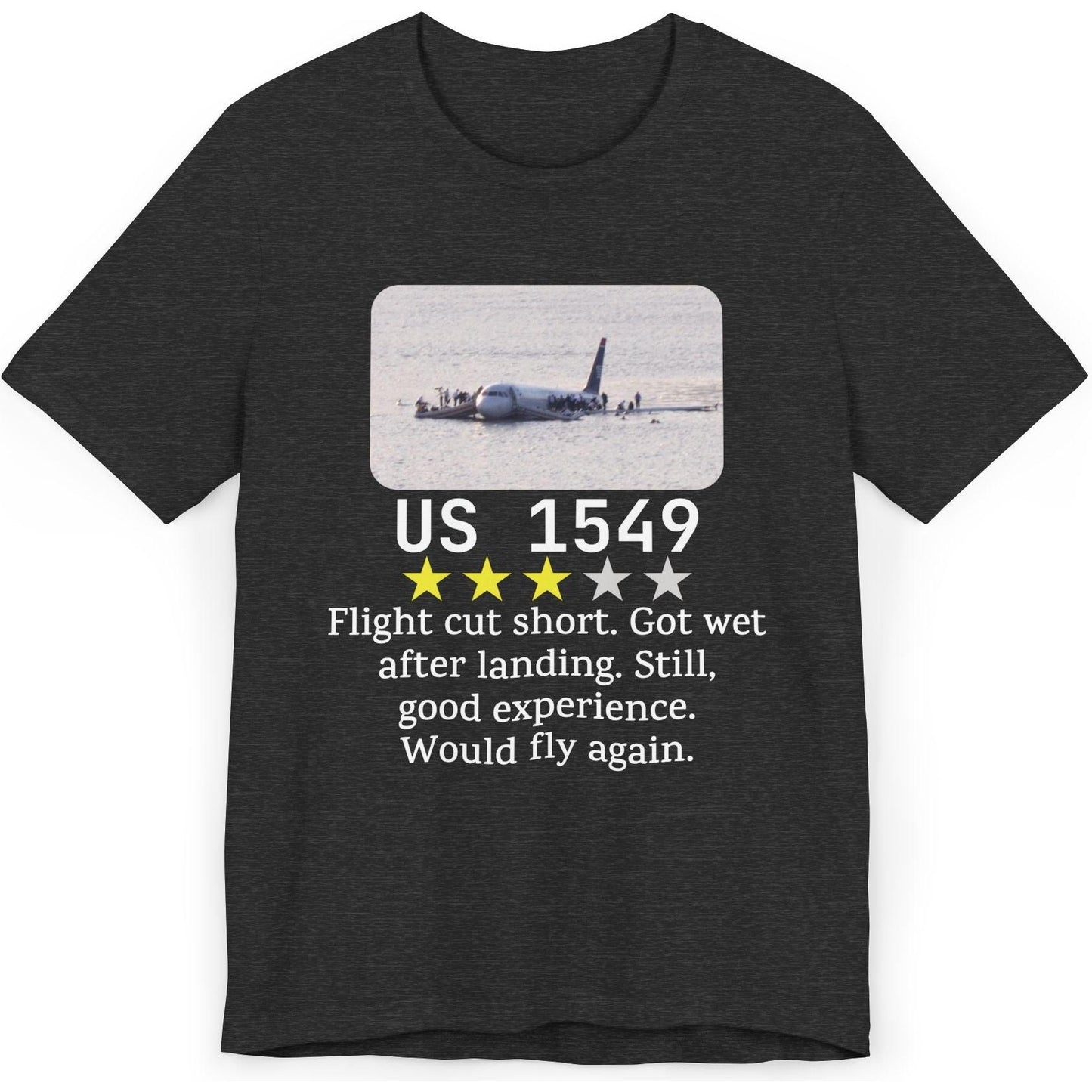 US 1549 flight review, Miracle on Hudson - aviation fan's T-Shirt