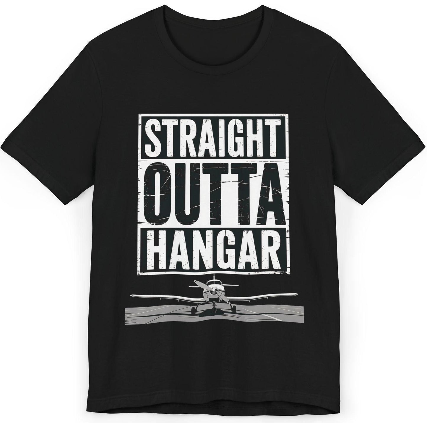 Straight Outta Hangar - aviation T-Shirt
