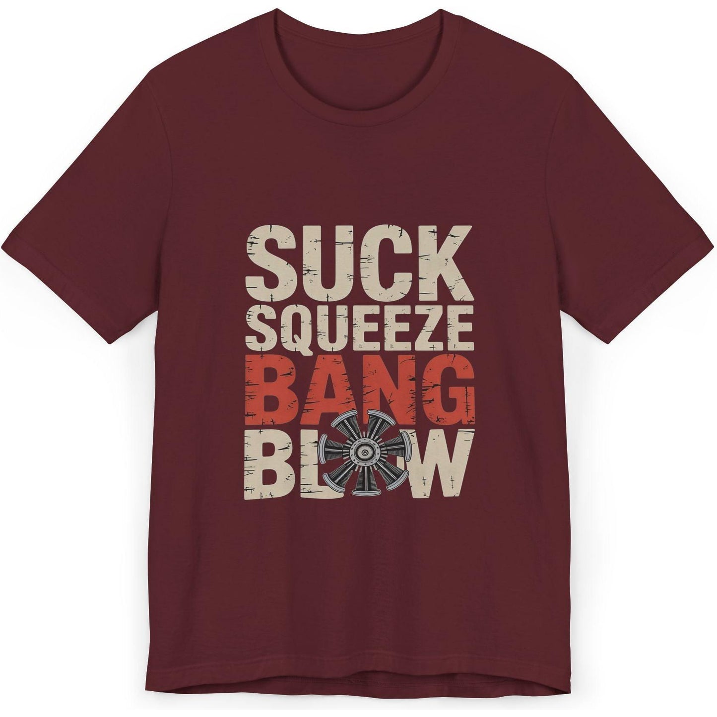 Suck Squeeze Bang Blow radial engine - aviation T-Shirt