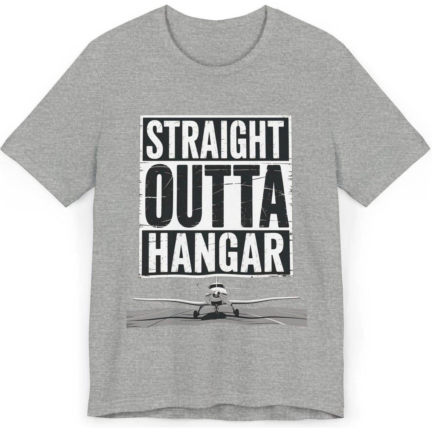Straight Outta Hangar - aviation T-Shirt