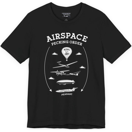 Airspace Pecking Order – Funny Pilot T-Shirt