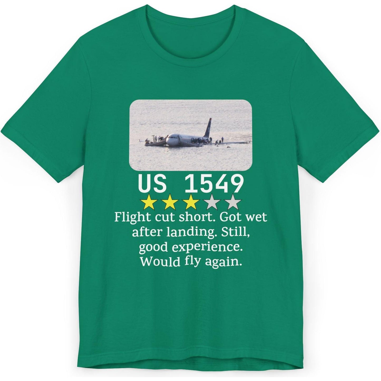 US 1549 flight review, Miracle on Hudson - aviation fan's T-Shirt