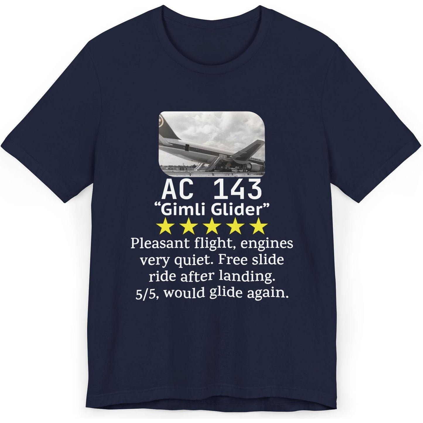 AC 149 flight review, Gimli Glider - aviation fan's T-Shirt
