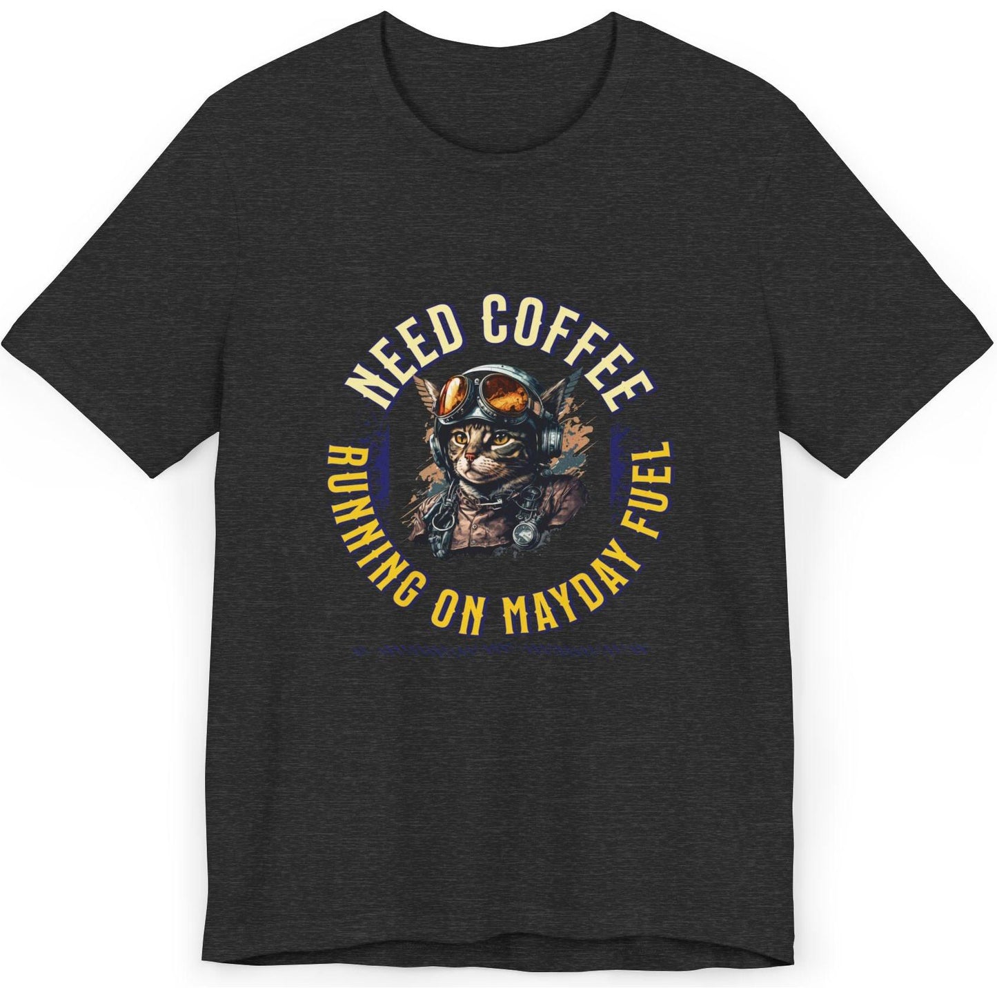 Mayday Fuel Pilot Cat - aviation fan's T-Shirt