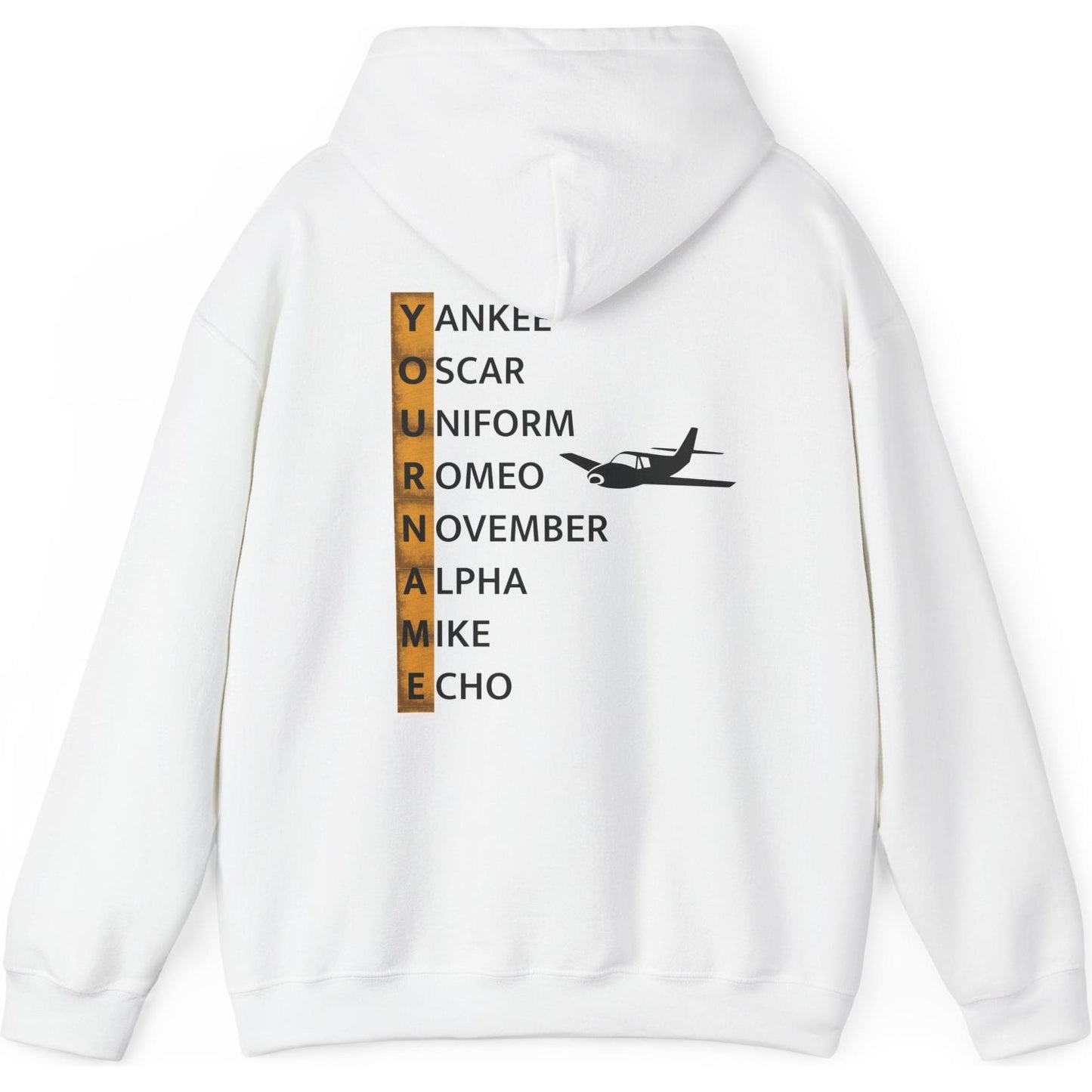 Your Name in NATO Phonetic Alphabet Personalized Aviation Hoodie
