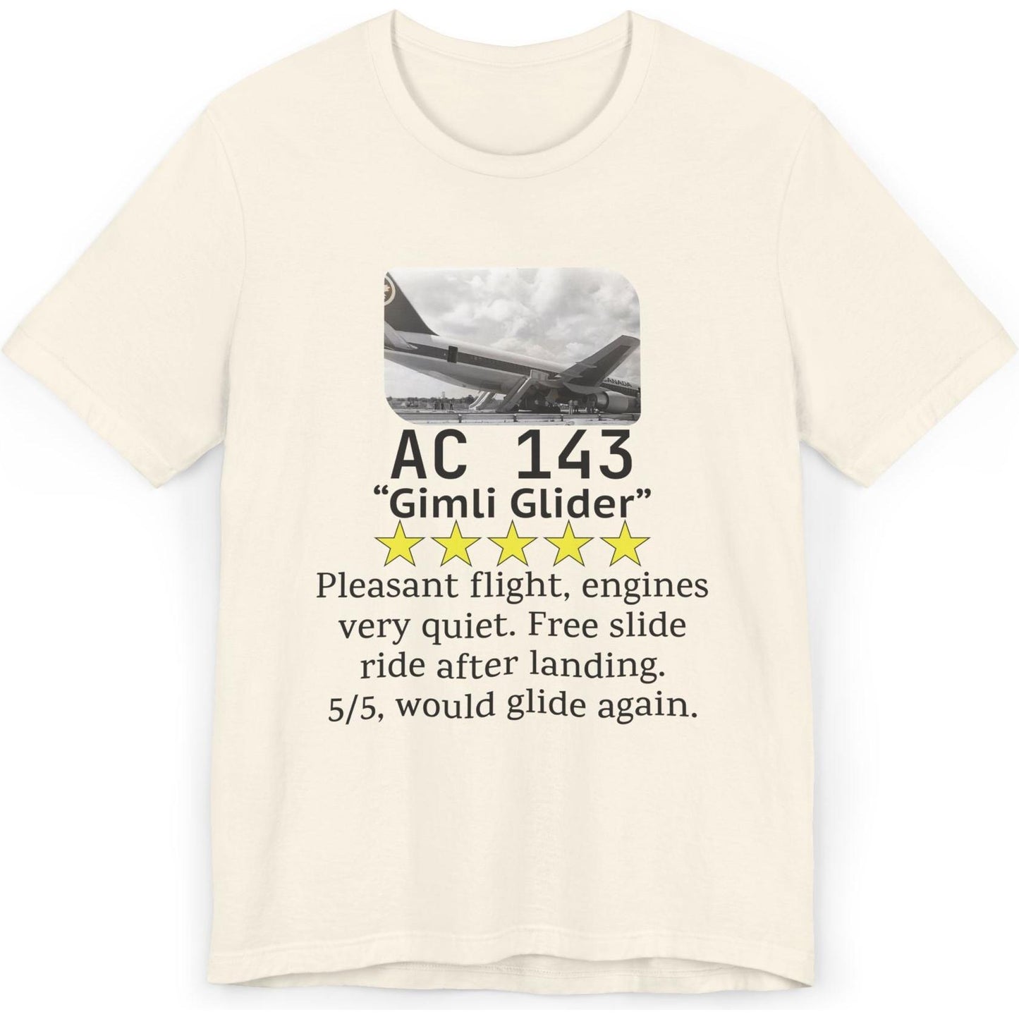 AC 149 flight review, Gimli Glider - aviation fan's T-Shirt