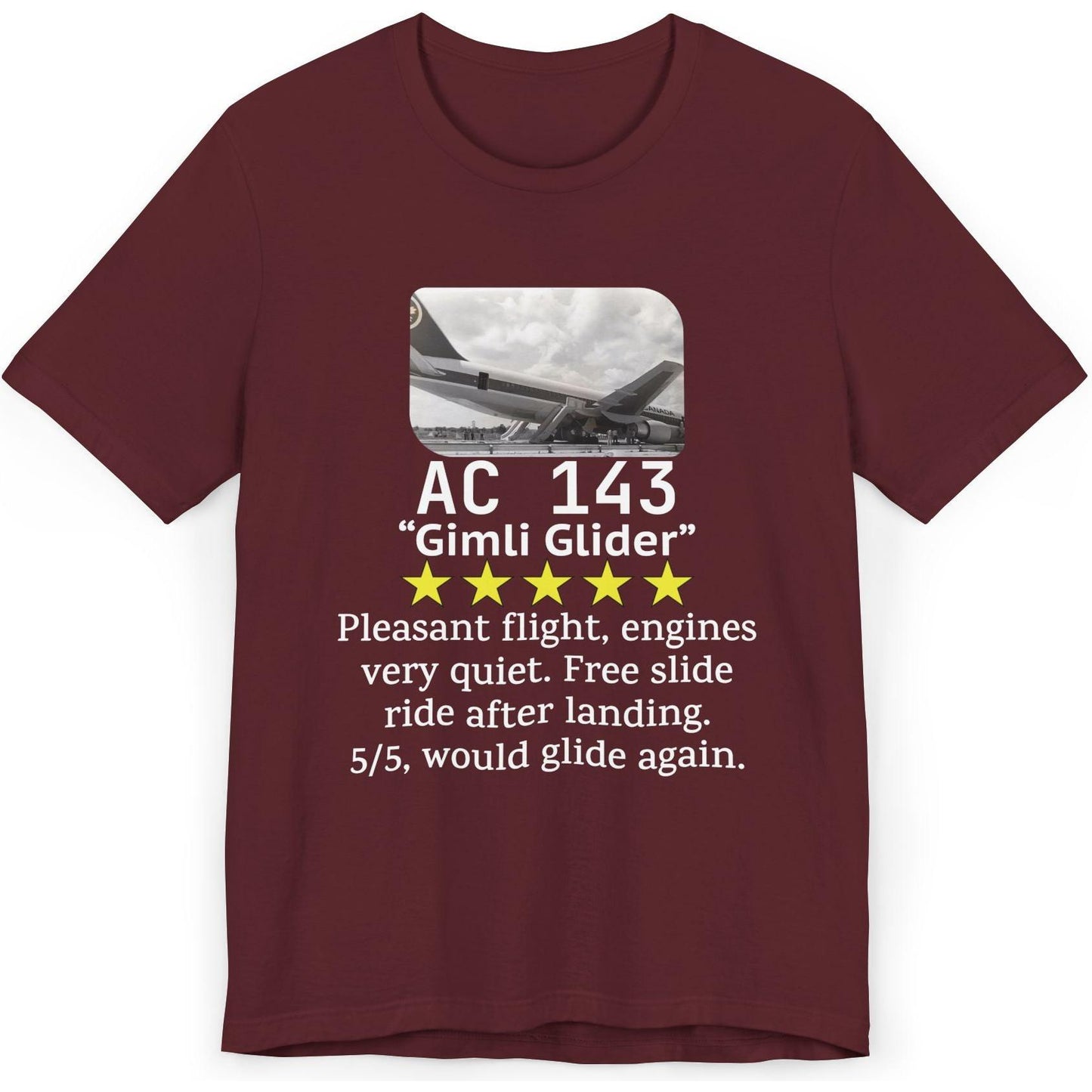 AC 149 flight review, Gimli Glider - aviation fan's T-Shirt