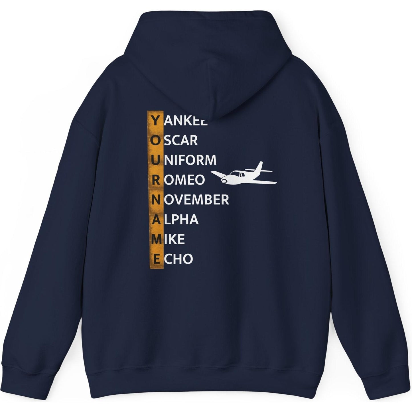 Your Name in NATO Phonetic Alphabet Personalized Aviation Hoodie