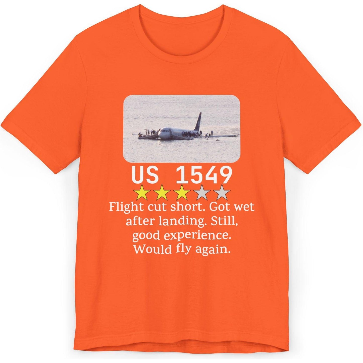US 1549 flight review, Miracle on Hudson - aviation fan's T-Shirt