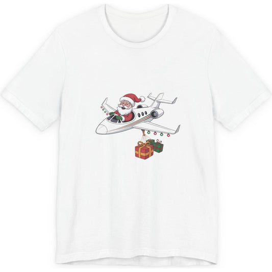 Santa Flying A Jet - aviation T-Shirt
