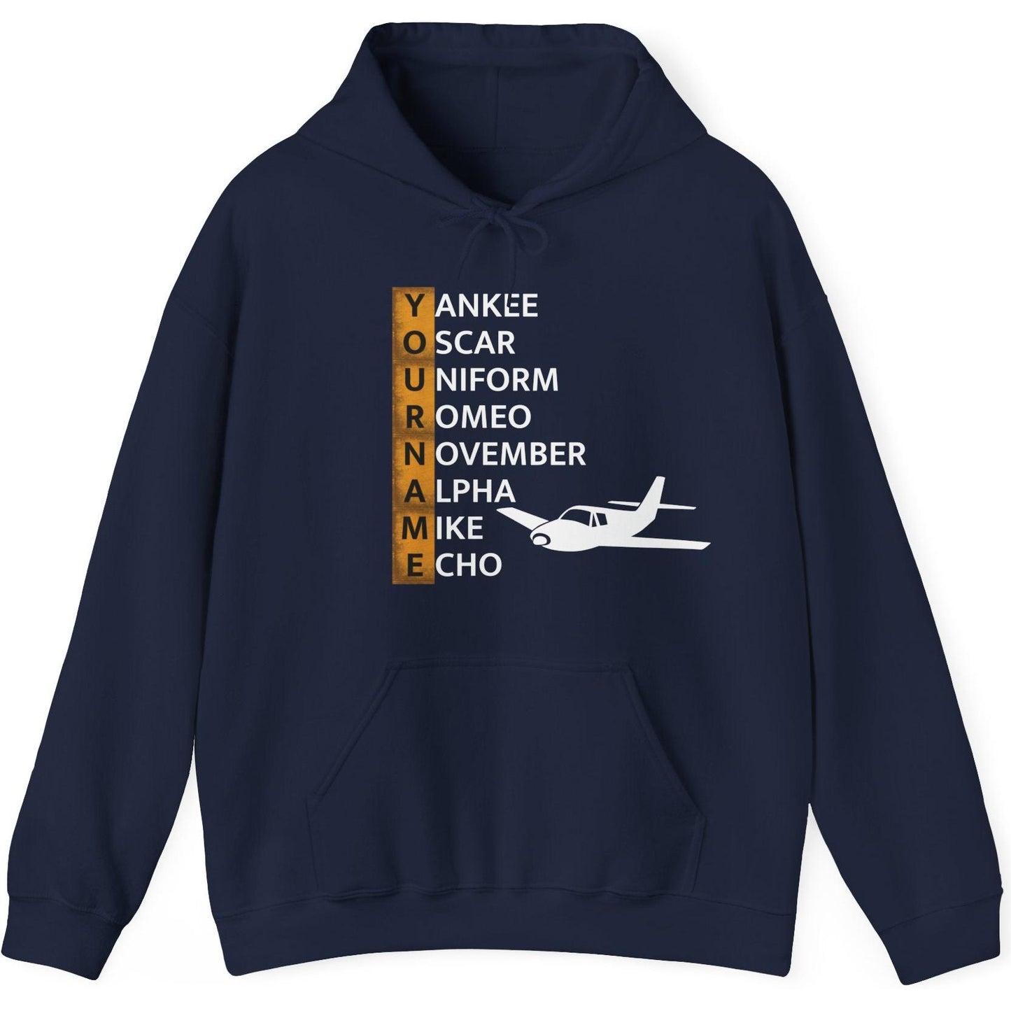 Your Name in NATO Phonetic Alphabet Personalized Aviation Hoodie