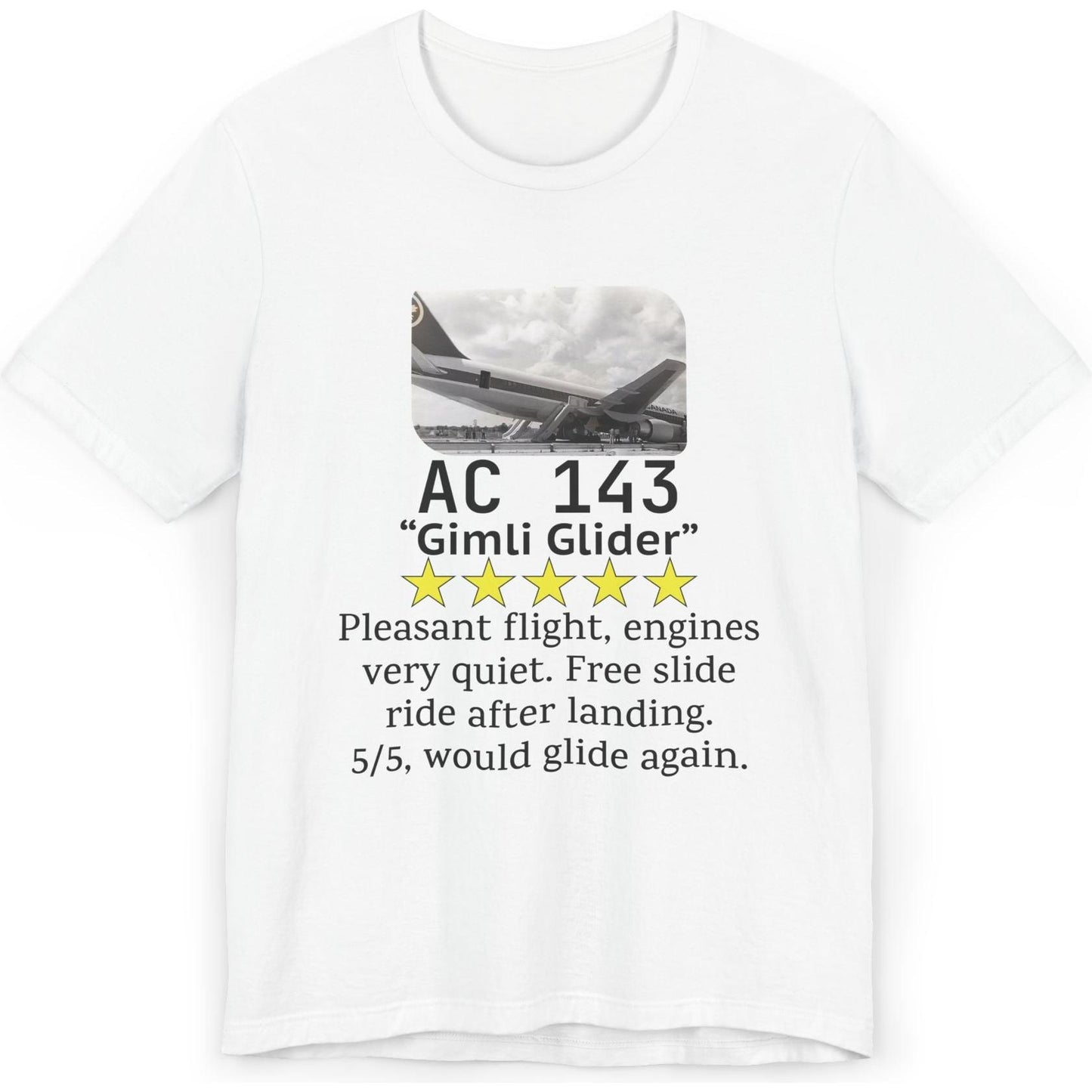 AC 149 flight review, Gimli Glider - aviation fan's T-Shirt