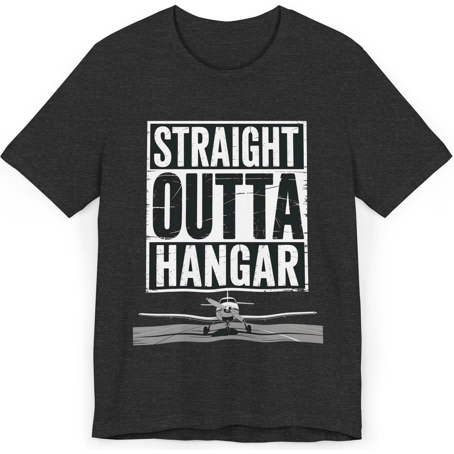 Straight Outta Hangar - aviation T-Shirt