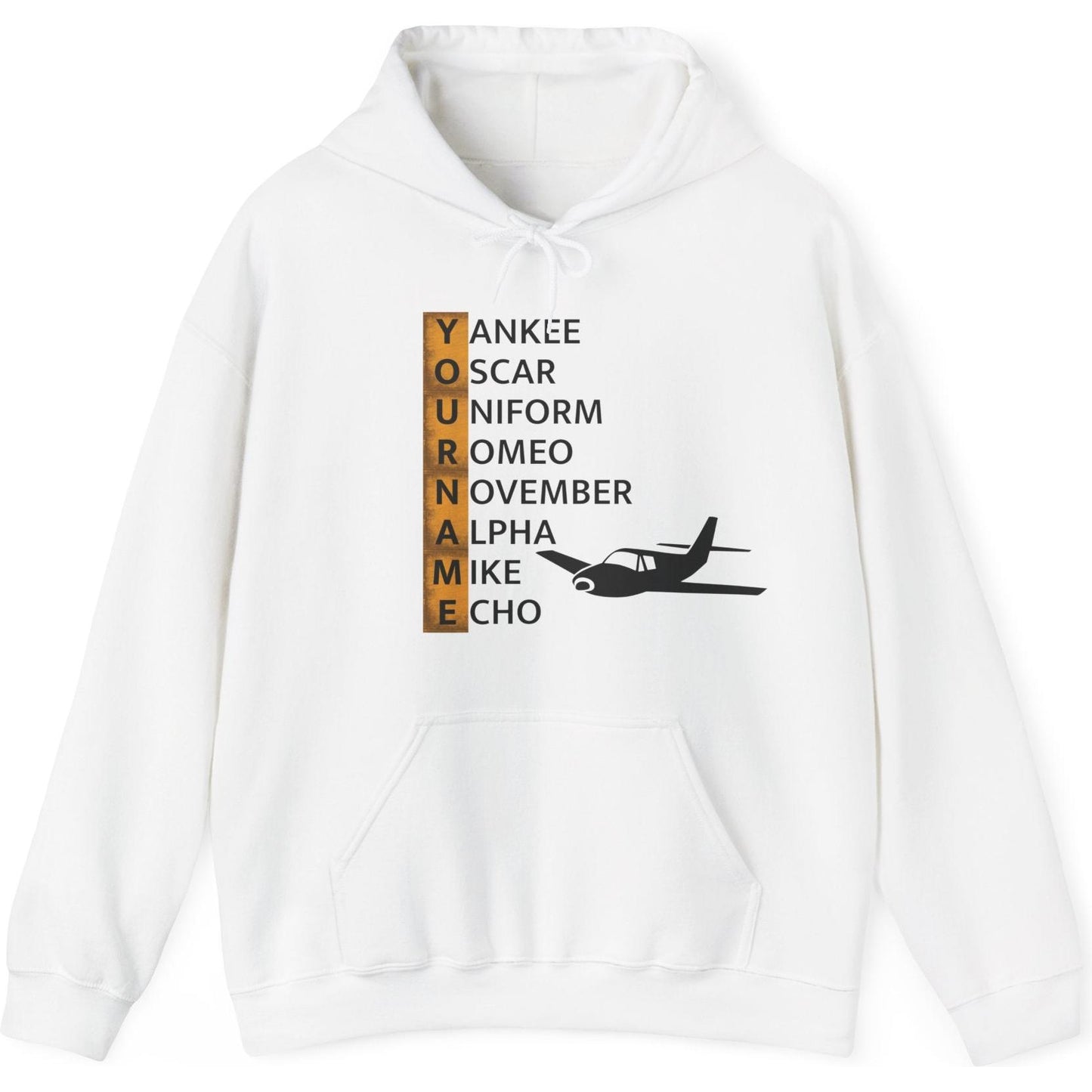Your Name in NATO Phonetic Alphabet Personalized Aviation Hoodie
