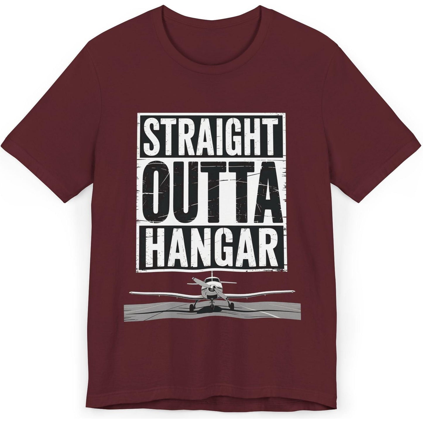 Straight Outta Hangar - aviation T-Shirt