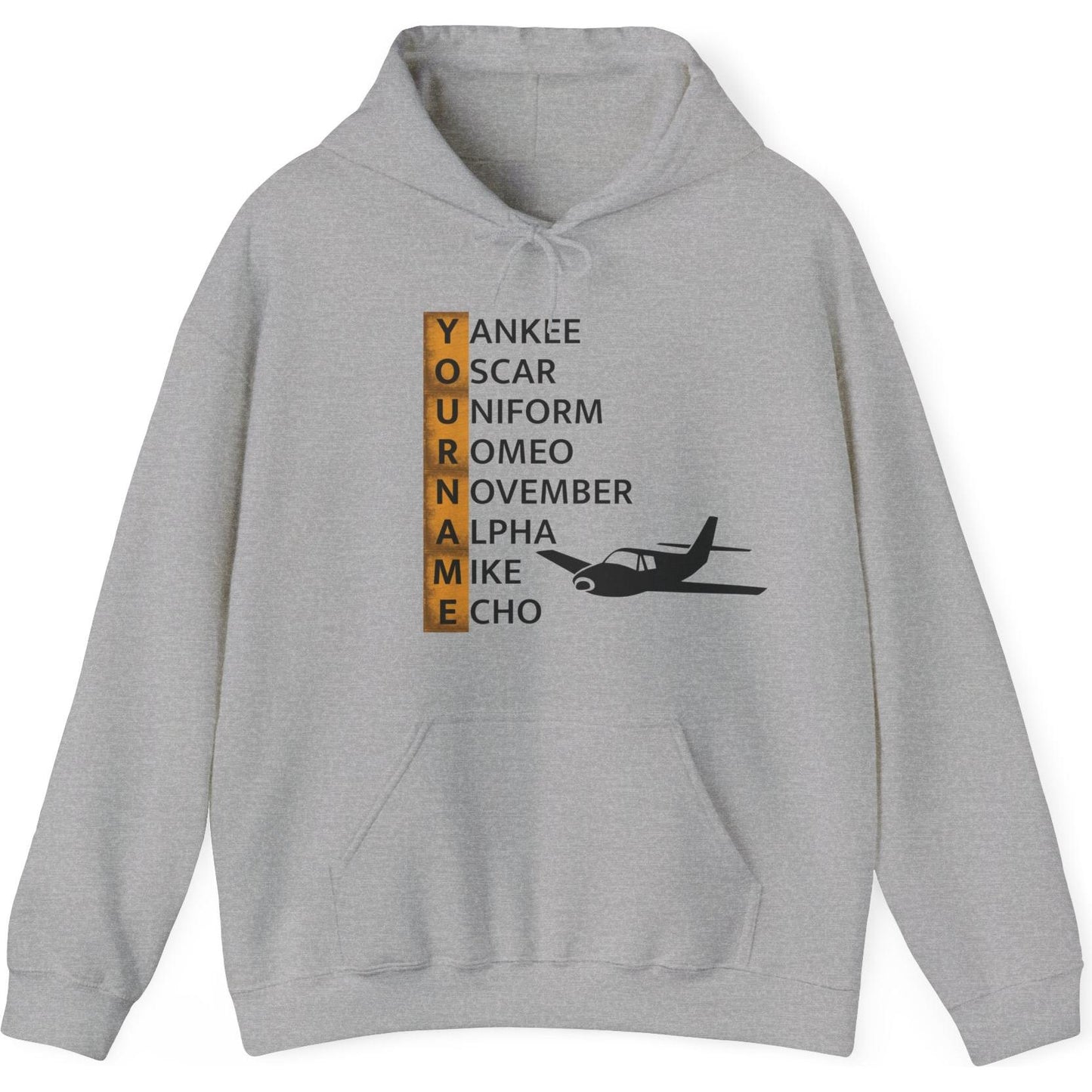 Your Name in NATO Phonetic Alphabet Personalized Aviation Hoodie