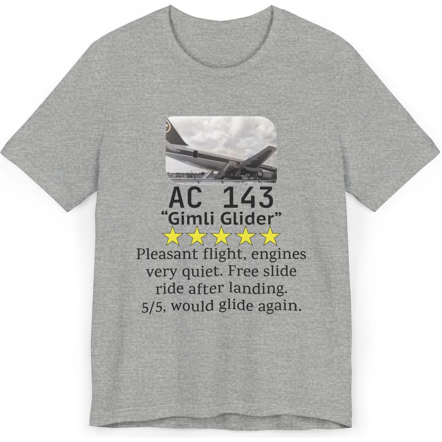 AC 149 flight review, Gimli Glider - aviation fan's T-Shirt
