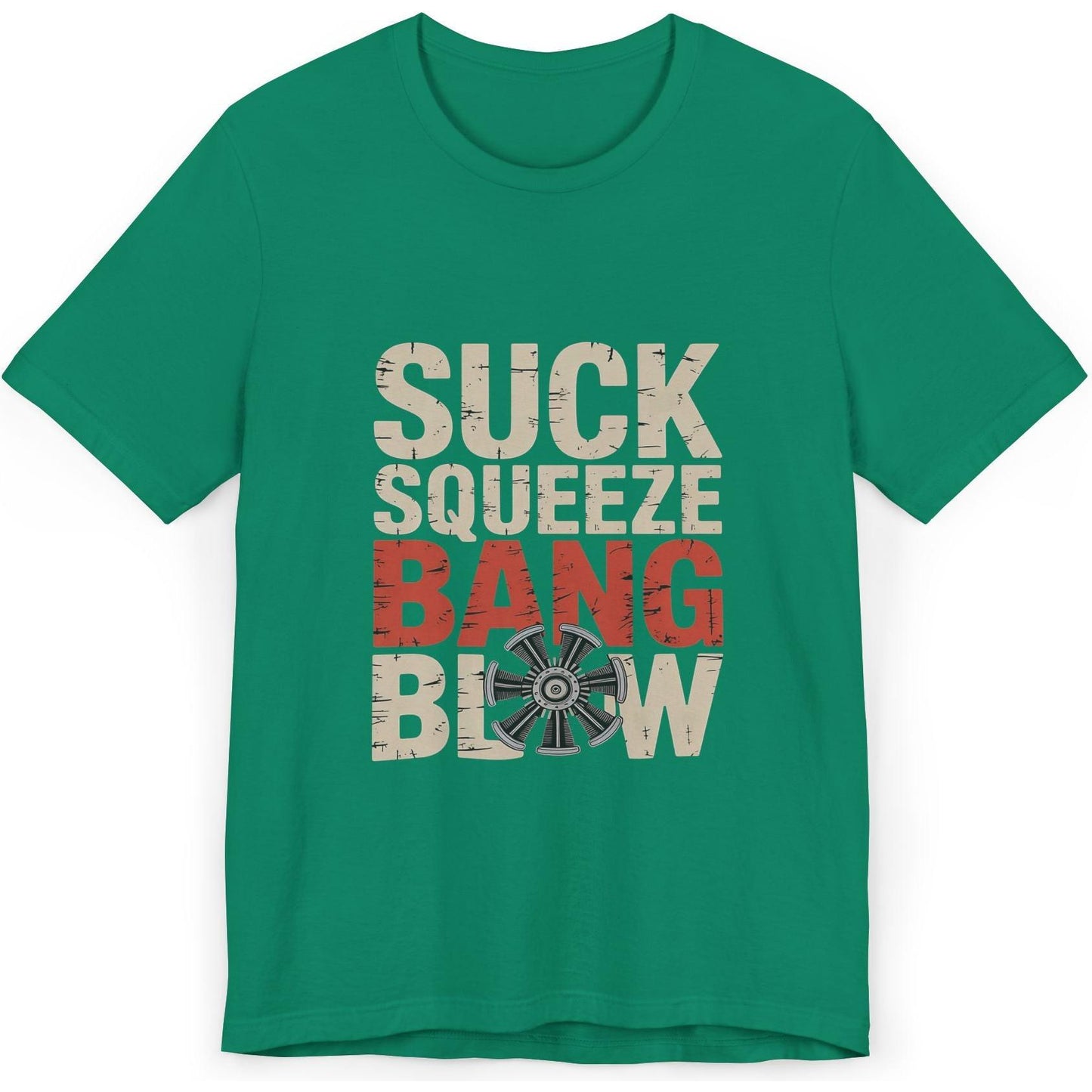 Suck Squeeze Bang Blow radial engine - aviation T-Shirt