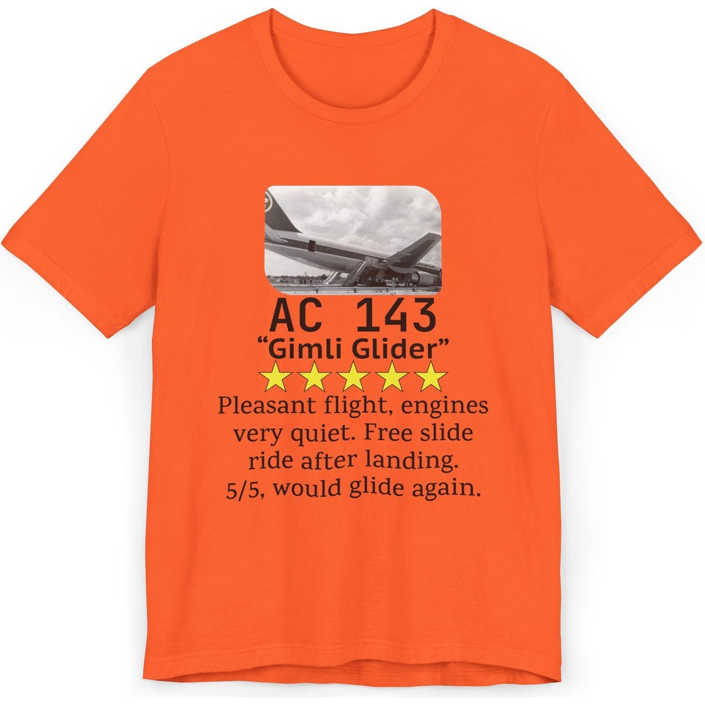 AC 149 flight review, Gimli Glider - aviation fan's T-Shirt