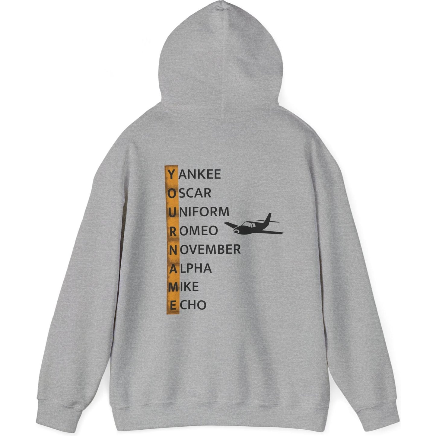Your Name in NATO Phonetic Alphabet Personalized Aviation Hoodie