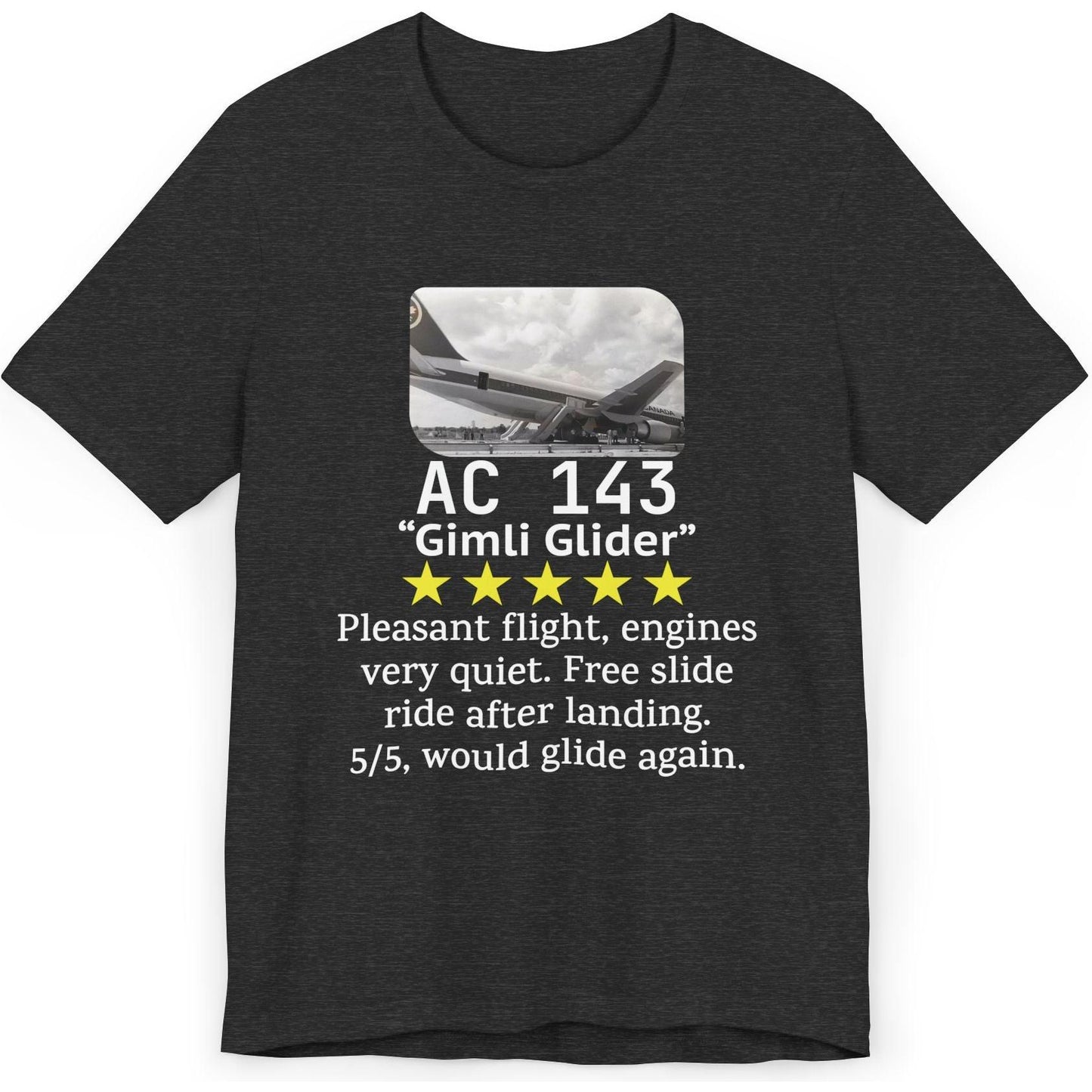 AC 149 flight review, Gimli Glider - aviation fan's T-Shirt