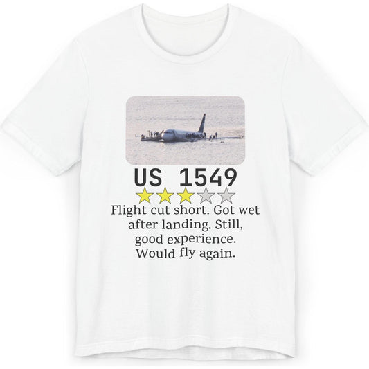 US 1549 flight review, Miracle on Hudson - aviation fan's T-Shirt