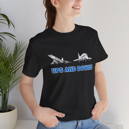 Ups and Downs — Funny Supersonic Jet Cartoon Aviation T-Shirt