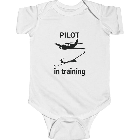 Pilot In Training - Infant Fine Jersey Bodysuit