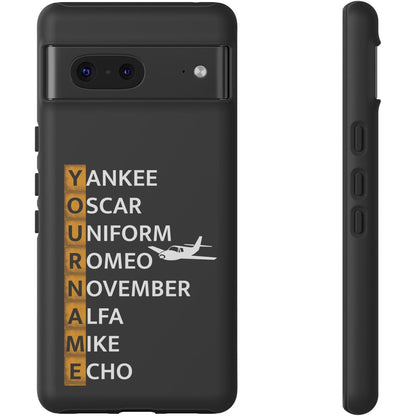 Your Name in NATO Phonetic Alphabet — Personalized Tough Phone Case for Aviators
