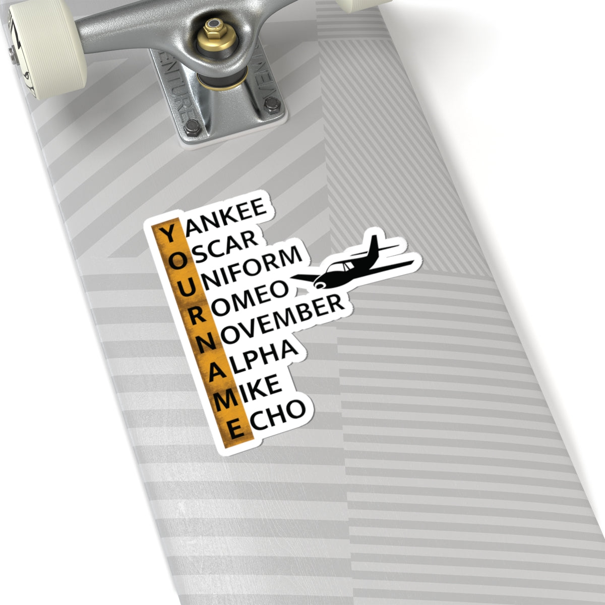 Your Name in NATO Phonetic Alphabet — Personalized Aviation Sticker