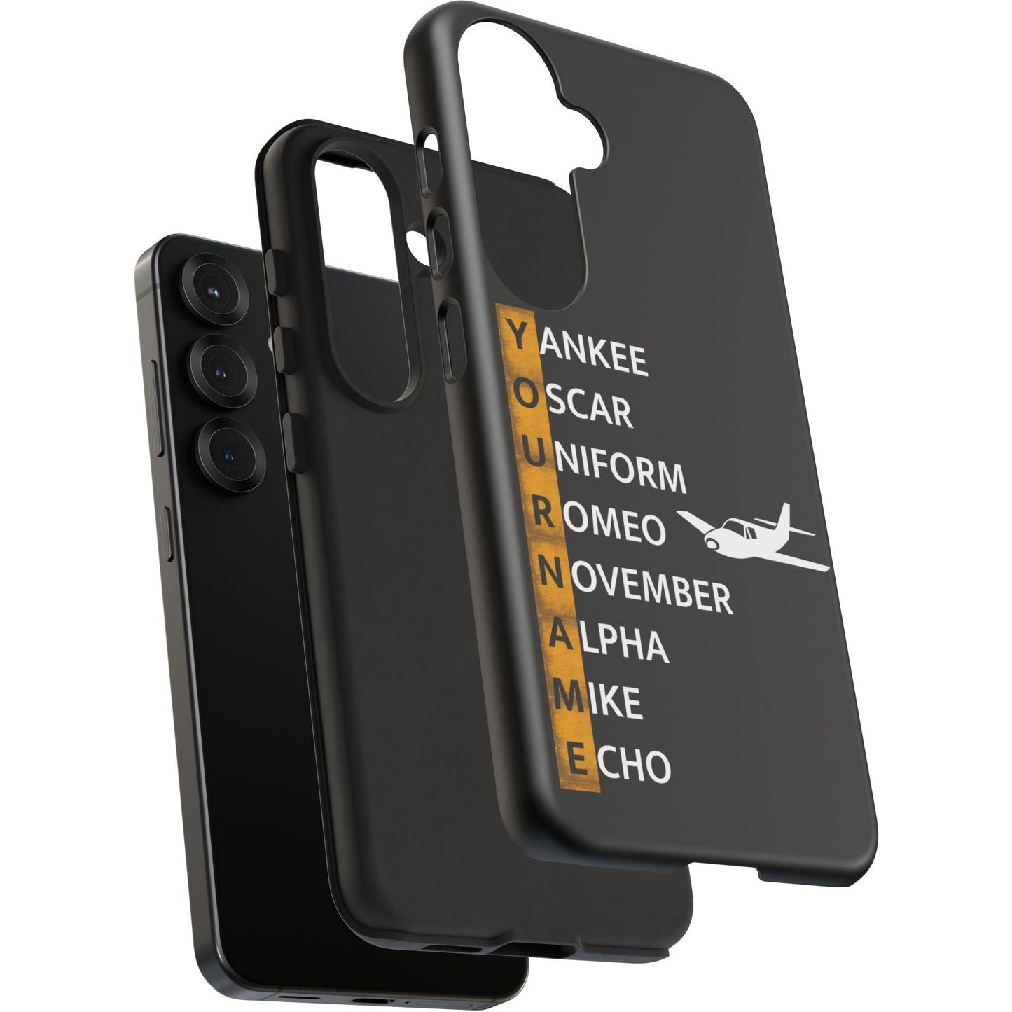 Your Name in NATO Phonetic Alphabet Personalized Tough Phone Case for Aviators