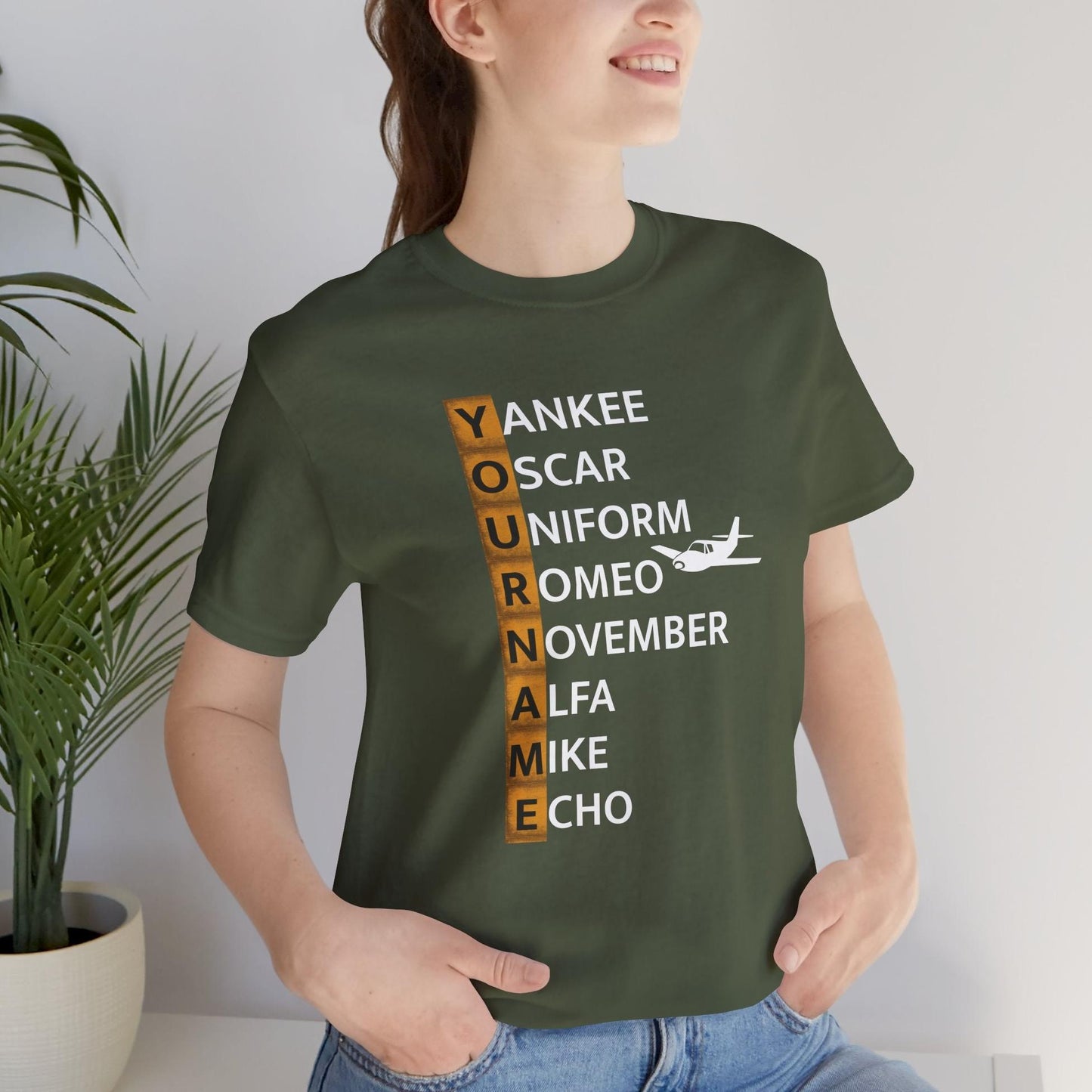 Your Name in NATO Phonetic Alphabet — Personalized Aviation T-Shirt