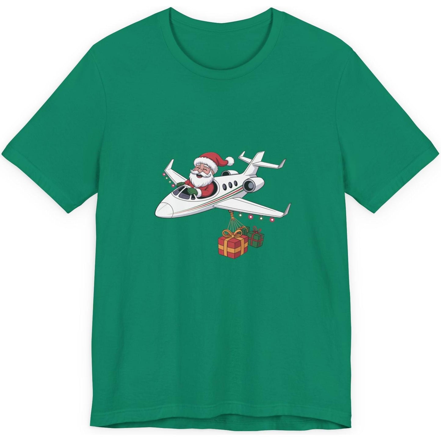 Santa Flying A Jet - aviation T-Shirt