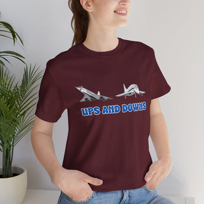 Ups and Downs — Funny Supersonic Jet Cartoon Aviation T-Shirt