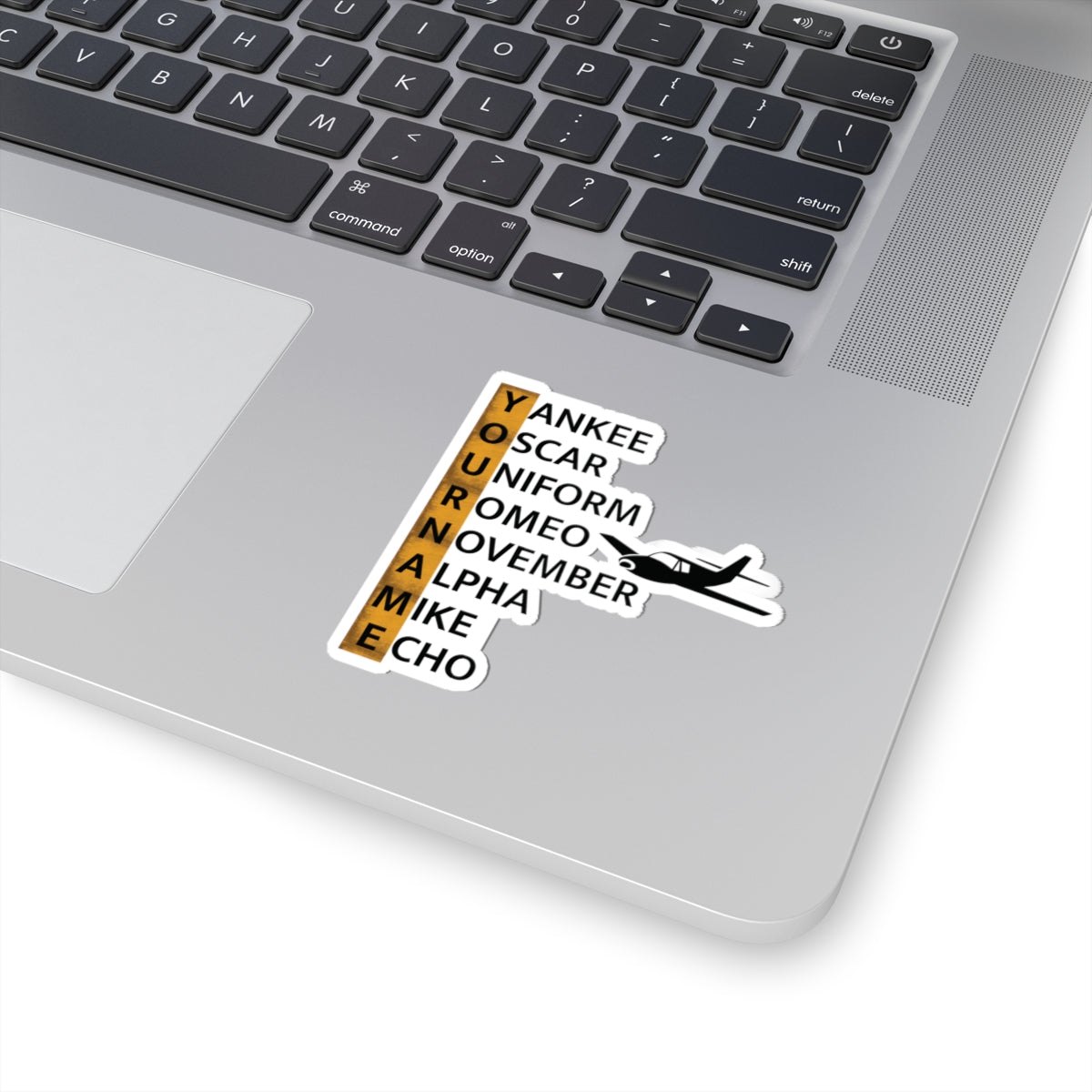 Your Name in NATO Phonetic Alphabet — Personalized Aviation Sticker