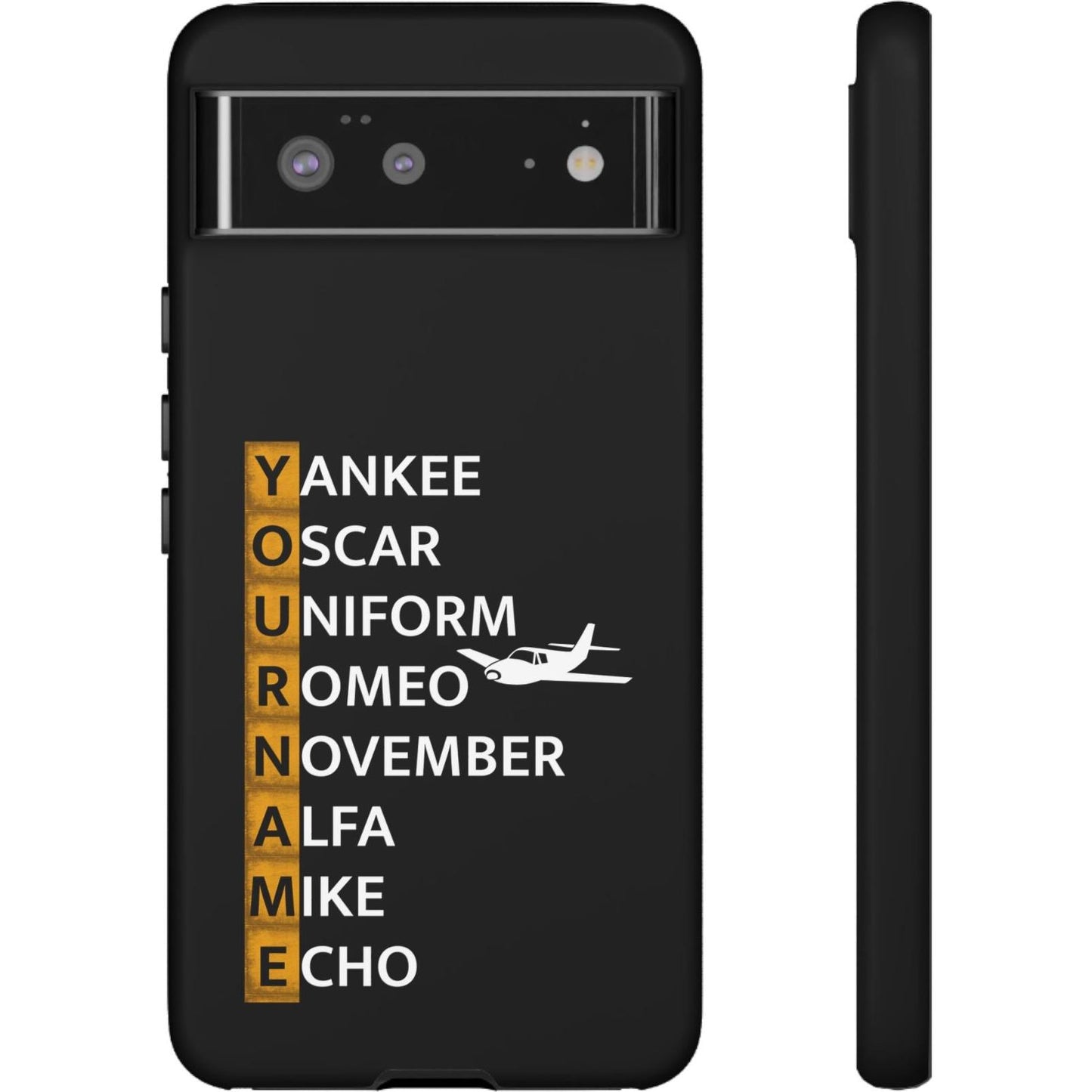 Your Name in NATO Phonetic Alphabet — Personalized Tough Phone Case for Aviators