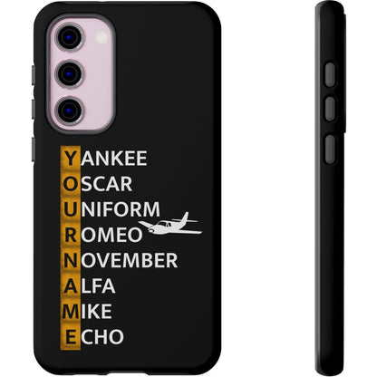 Your Name in NATO Phonetic Alphabet — Personalized Tough Phone Case for Aviators