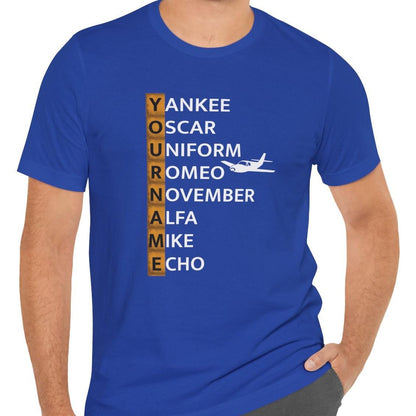 Your Name in NATO Phonetic Alphabet — Personalized Aviation T-Shirt