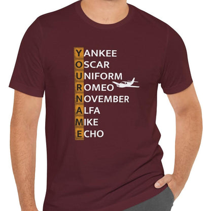 Your Name in NATO Phonetic Alphabet — Personalized Aviation T-Shirt