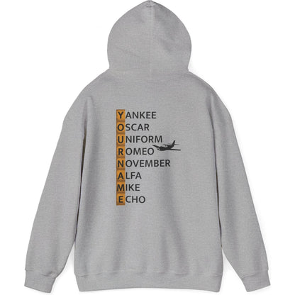 Your Name in NATO Phonetic Alphabet — Personalized Aviation Hoodie
