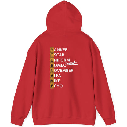 Your Name in NATO Phonetic Alphabet — Personalized Aviation Hoodie