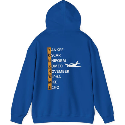 Your Name in NATO Phonetic Alphabet Personalized Aviation Hoodie