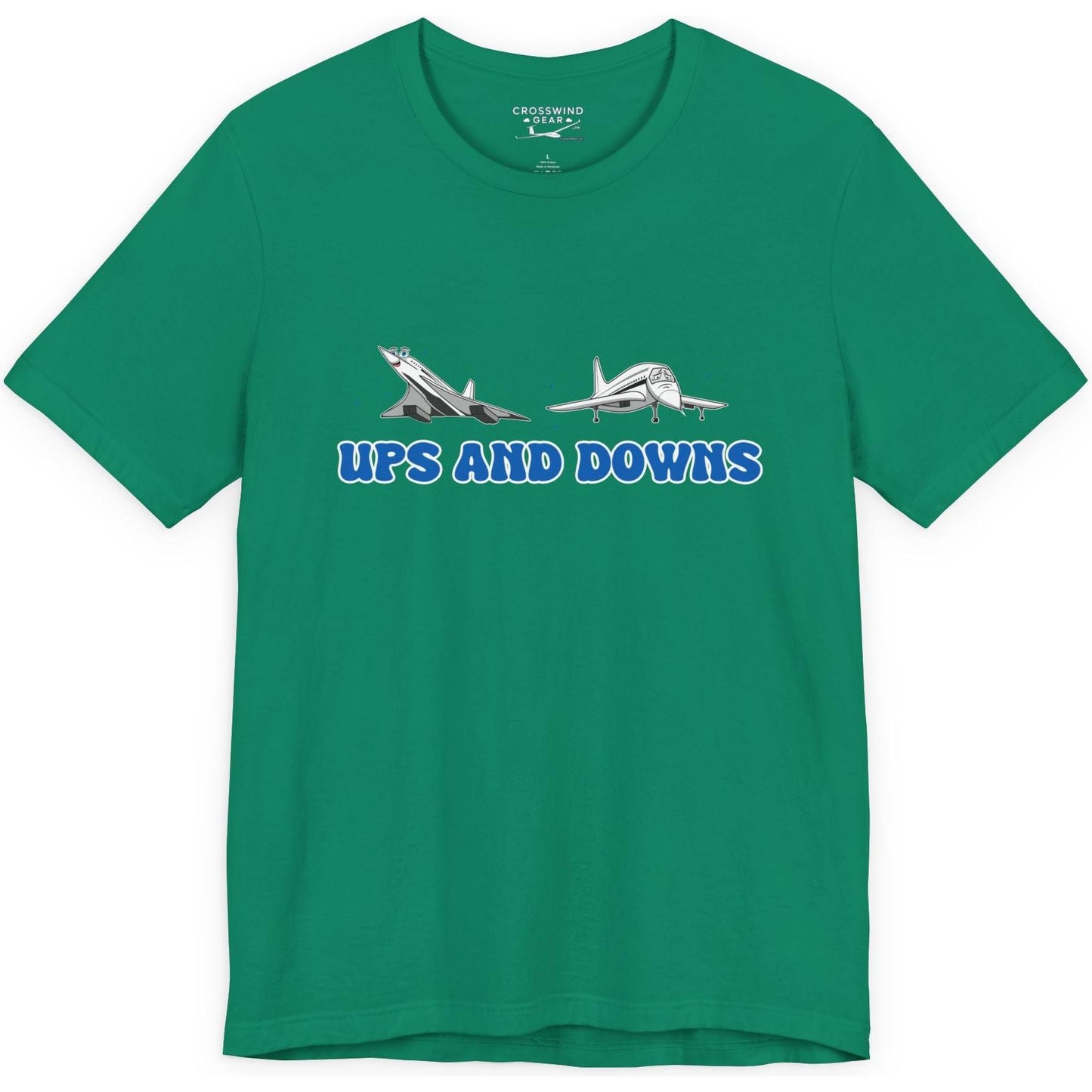 Ups and Downs — Funny Supersonic Jet Cartoon Aviation T-Shirt