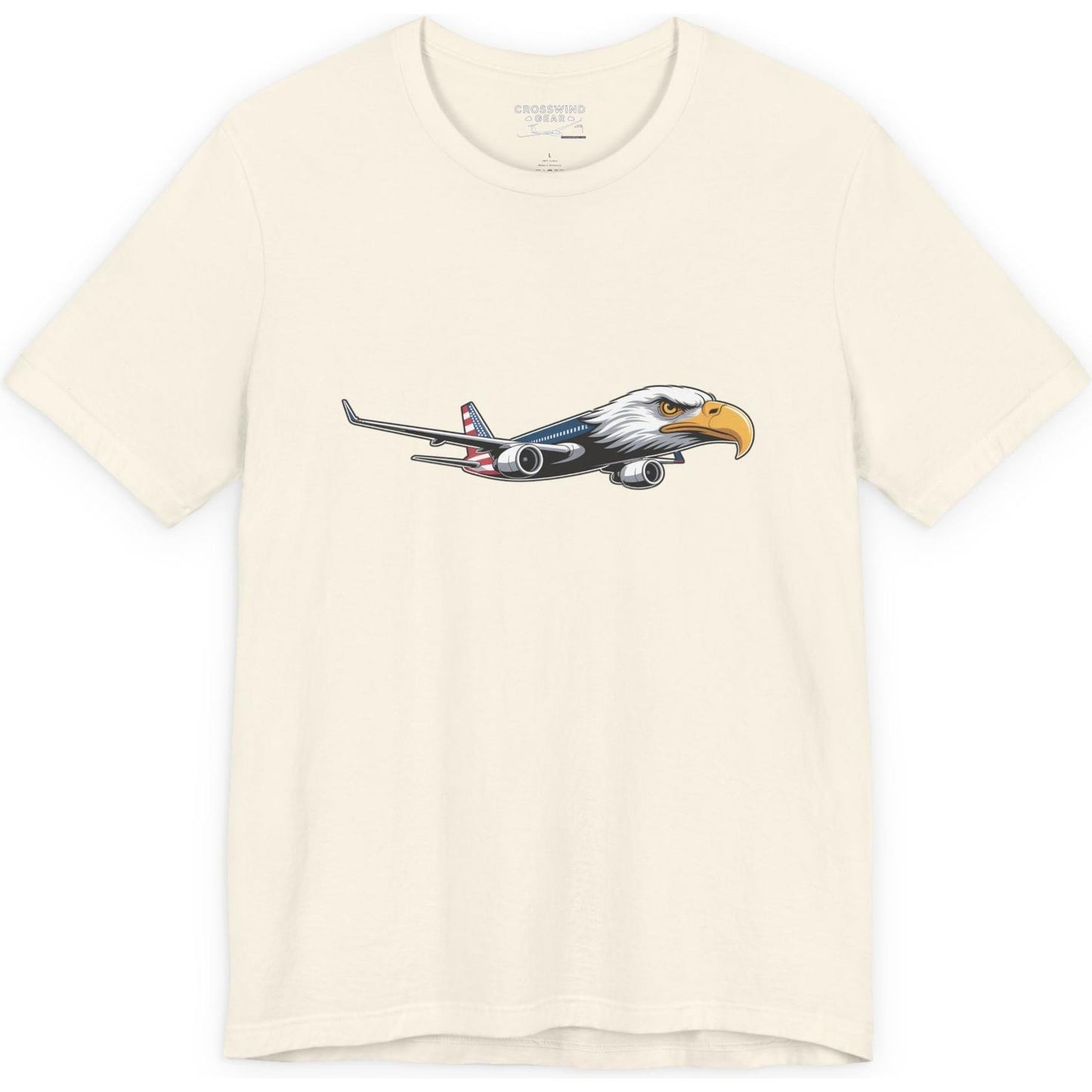 Bald eagle jet airliner - patriotic aviation T-Shirt